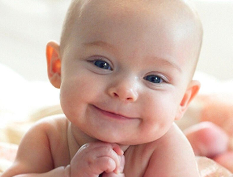 Baby smiling